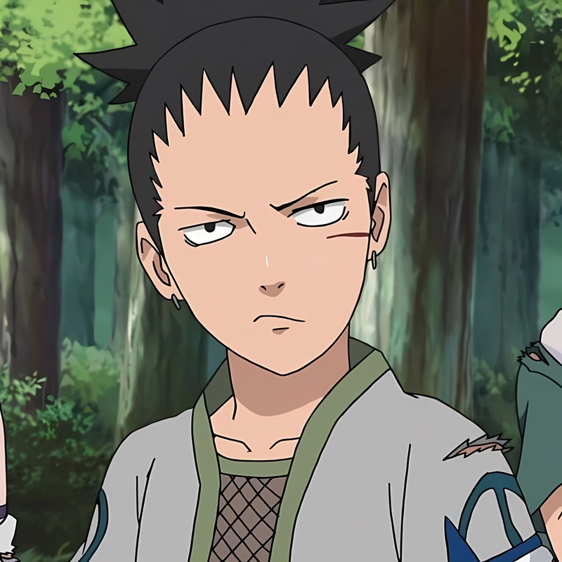 Hình Shikamaru với dáng vẻ thư thả tự nhiên