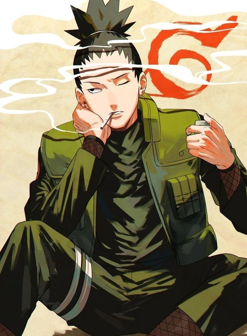 Hình Shikamaru với nét mặt trầm tư quen thuộc