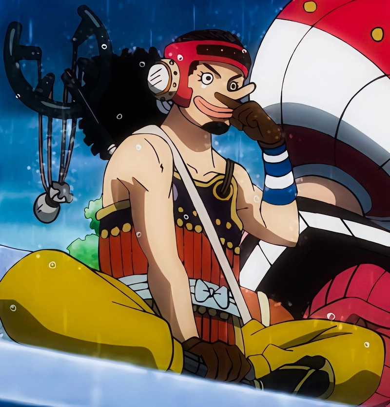Hình Usopp với ánh nhìn sắc tạo điểm nhấn