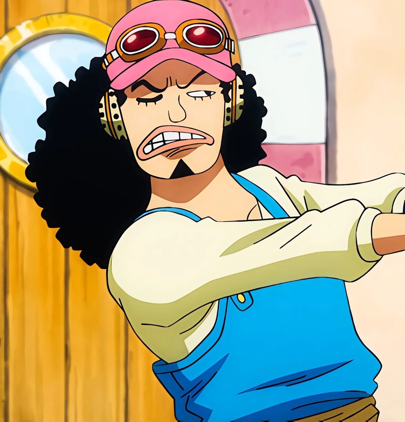 Hình Usopp với ánh sáng làm nổi bật hình ảnh