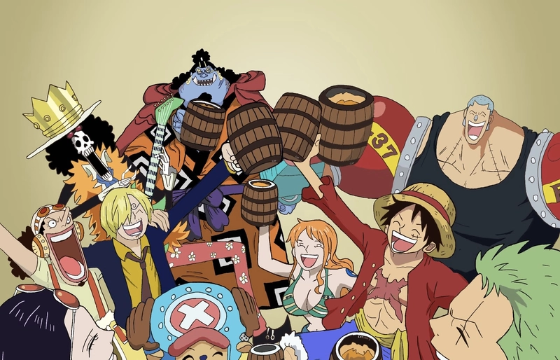 Hình ảnh One Piece tinh thần đồng đội mạnh