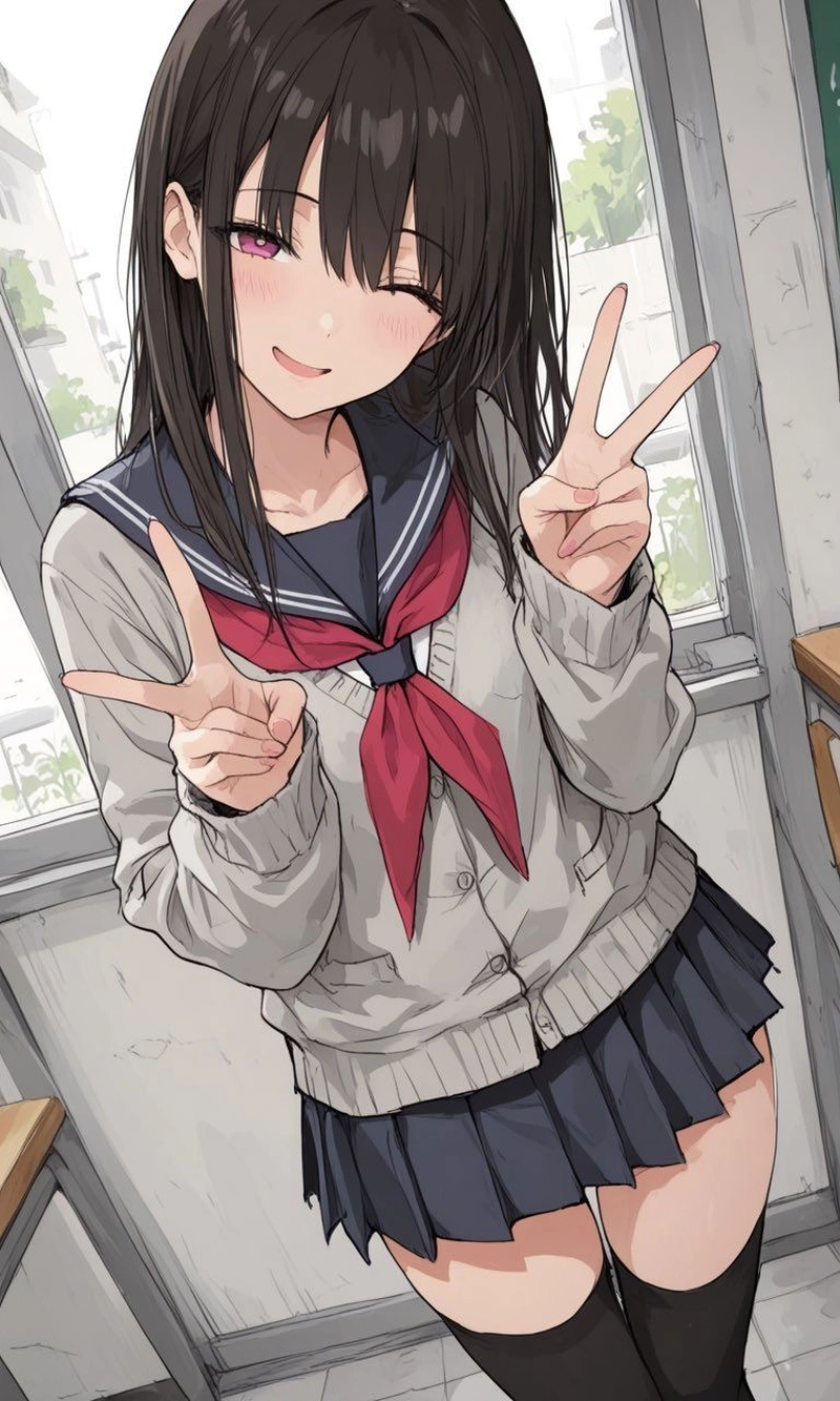 Hình ảnh anime nữ sinh đáng yêu dịu êm