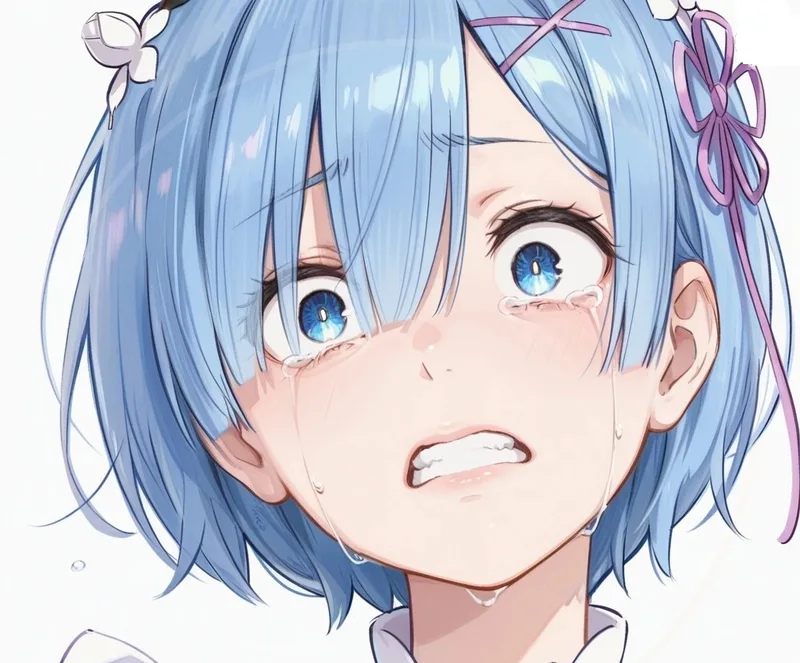 Hình ảnh anime rem trong khung cảnh anime đẹp mắt
