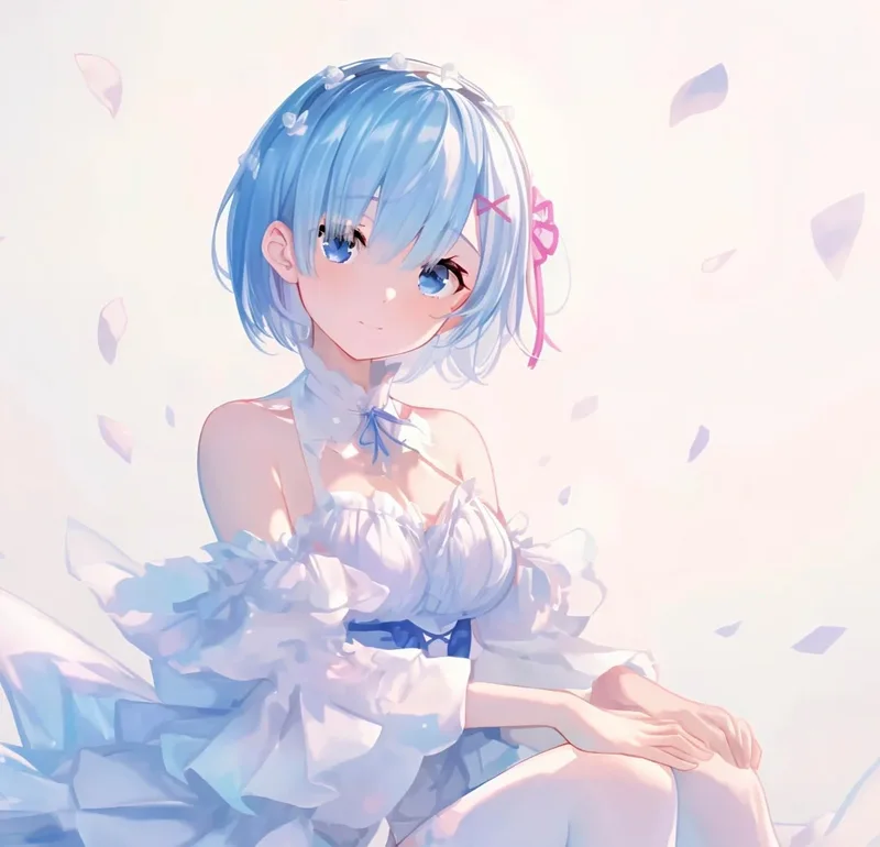 Hình ảnh anime rem với vibe dễ thương nổi bật