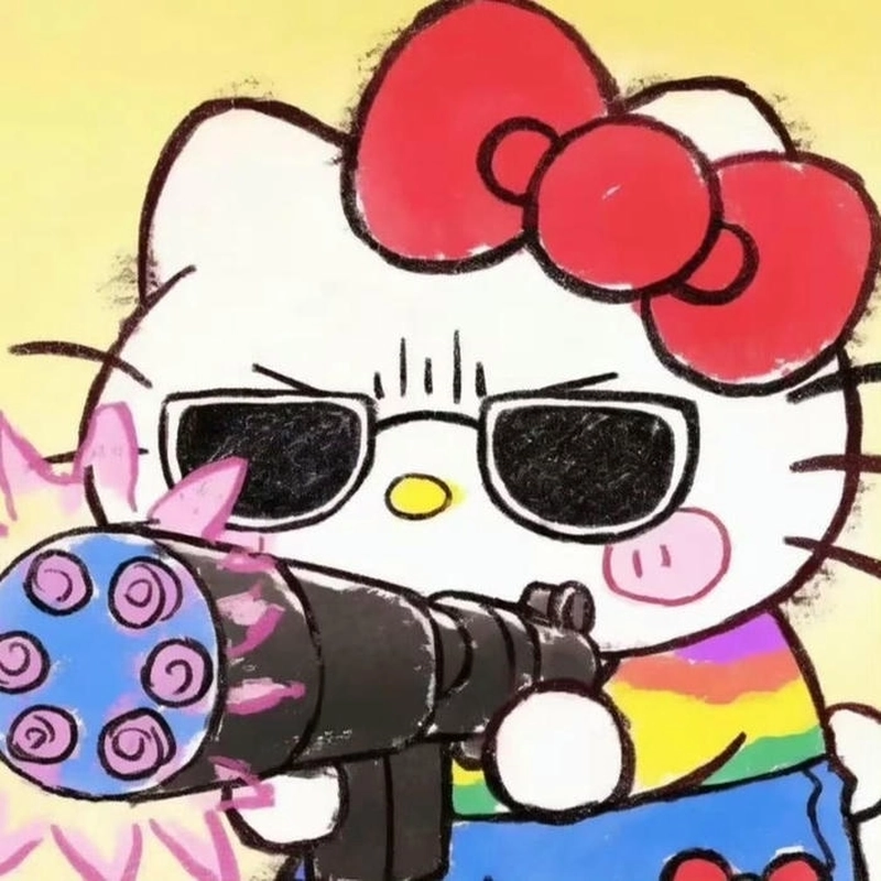 Hình ảnh meme hello kitty lầy lội