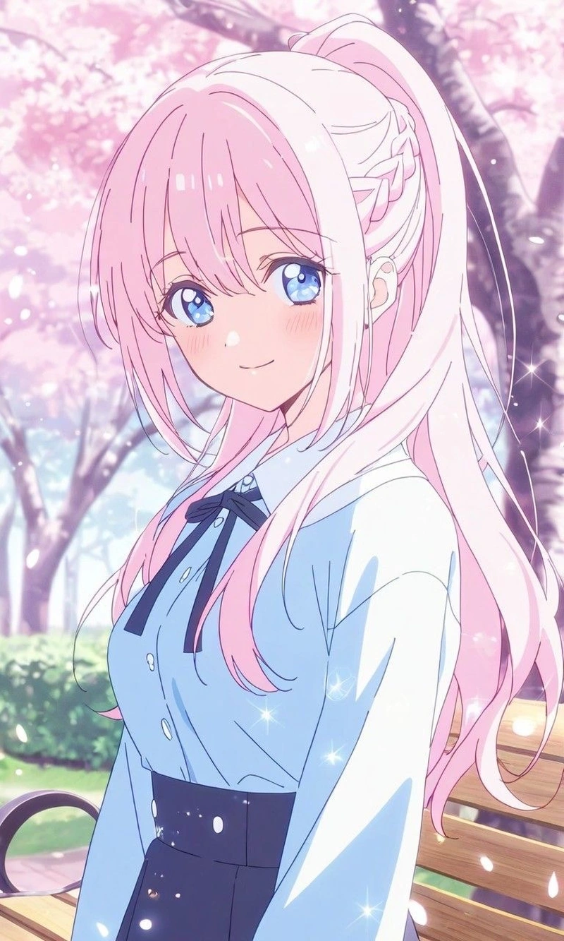 Hình anime nữ học sinh ngọt ngào kiêu sa