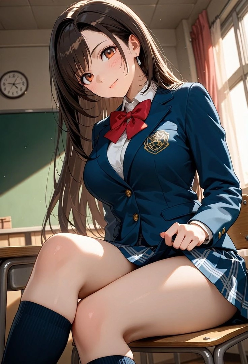 Hình anime nữ học sinh ngọt ngào ngây thơ