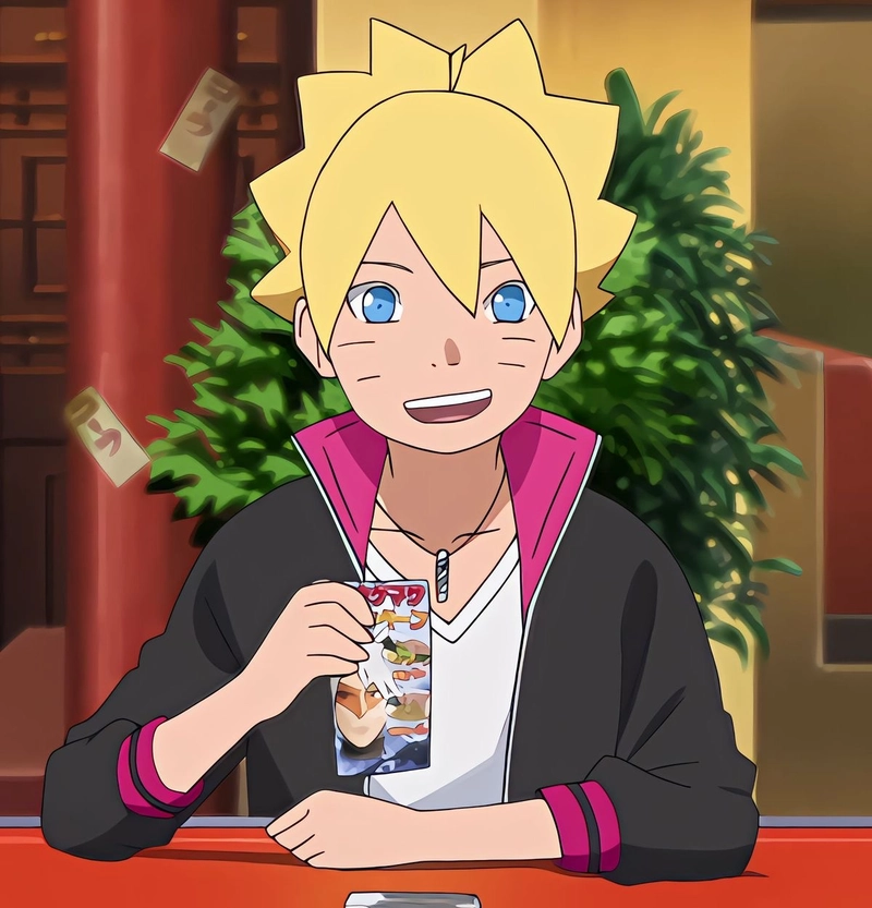 Hình boruto dễ thương với ánh mắt hiền hòa anime