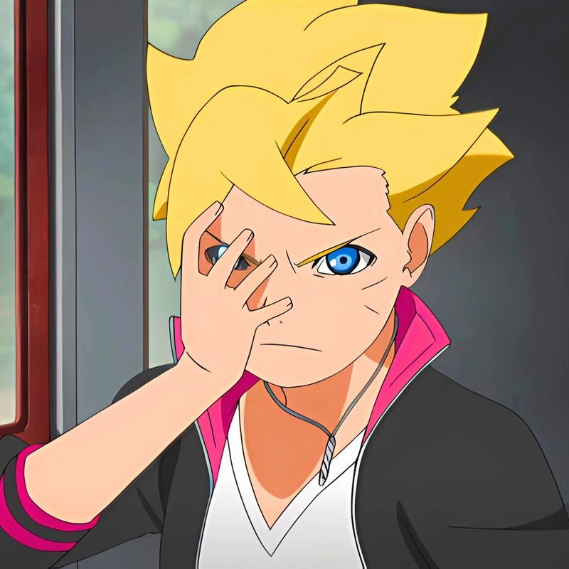 Hình boruto với ánh nhìn kiên định trong anime