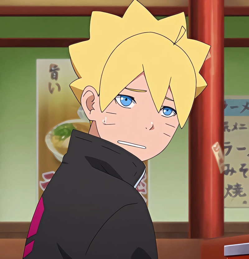 Hình boruto với phong thái dễ thương và thân thiện anime