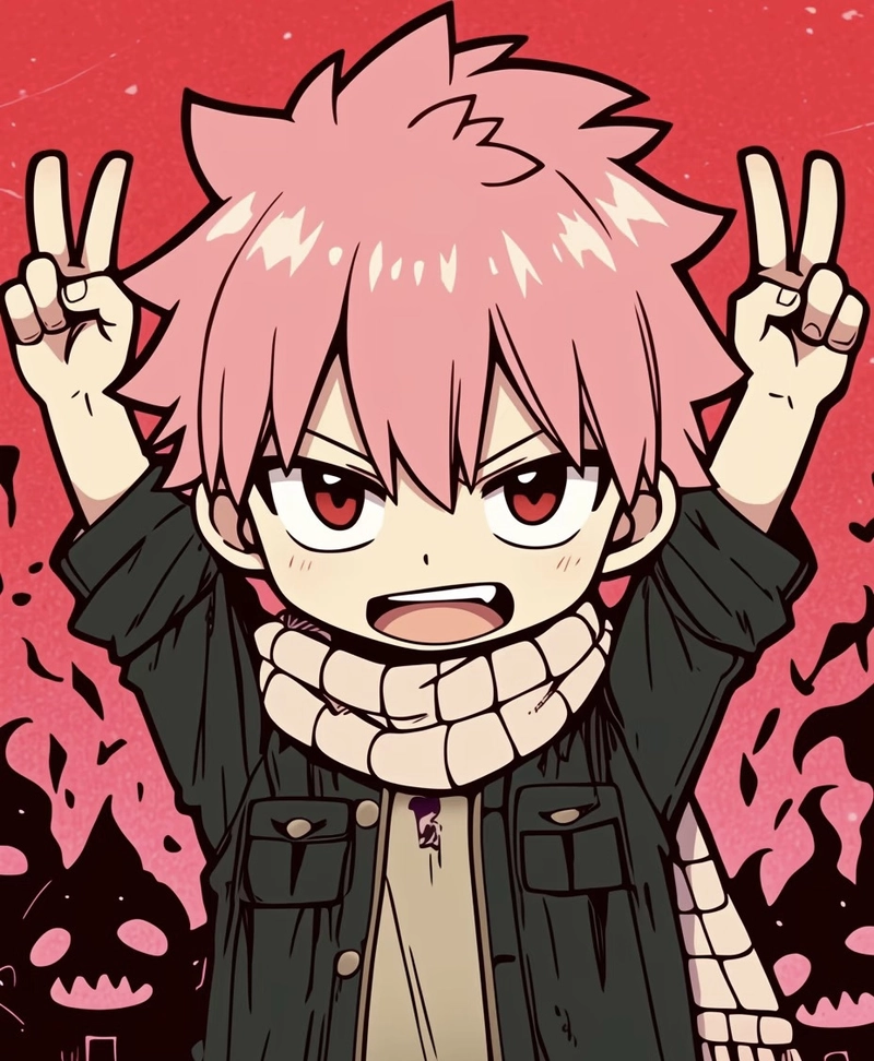 Hình chiến binh rồng lửa ảnh Natsu Dragneel