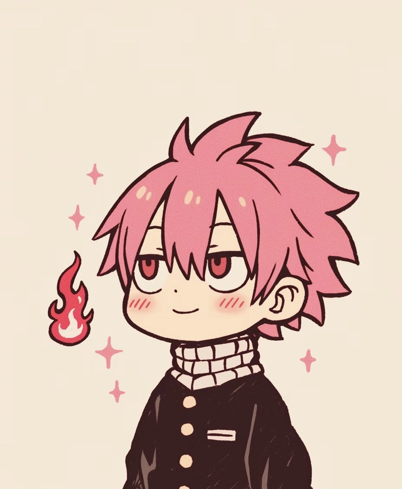 Hình gương mặt cá tính ảnh Natsu Dragneel