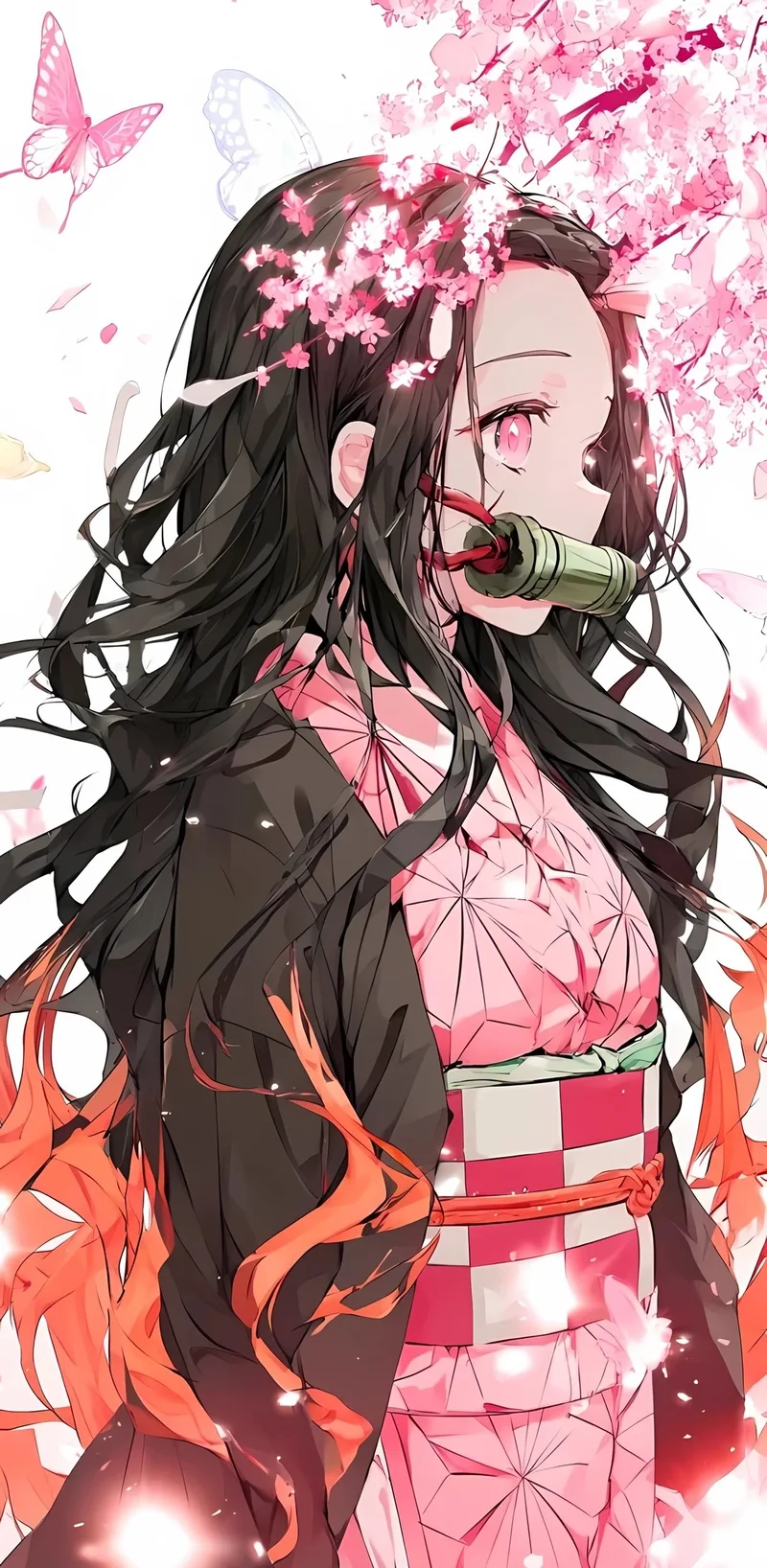 Hình nezuko anime phù hợp làm hình nền điện thoại