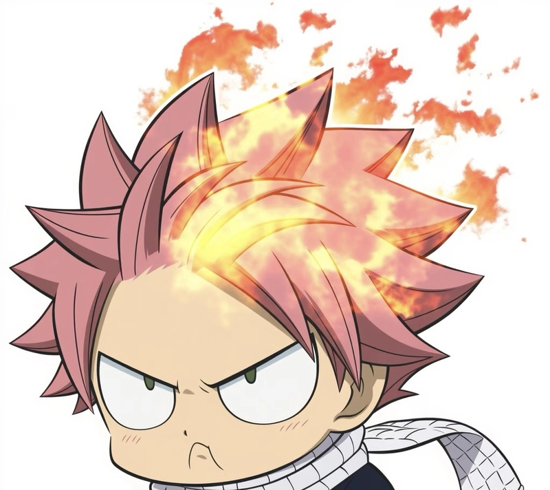 Hình nhân vật bốc cháy ảnh Natsu Dragneel