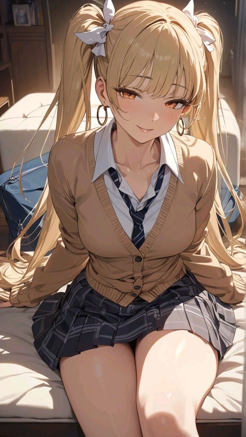 Hình nữ học sinh anime xinh xắn đáng yêu