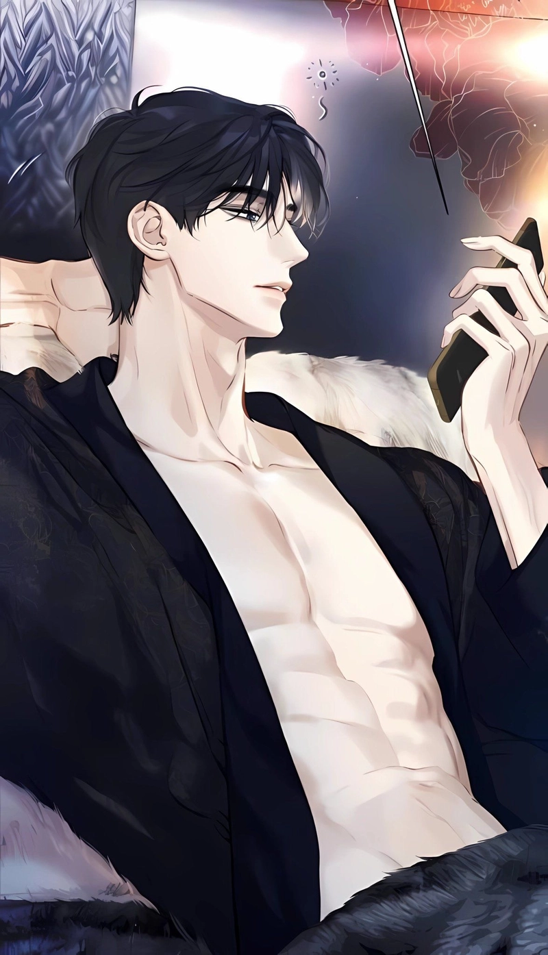 Hình tổng tài anime với biểu cảm tự tin cuốn hút