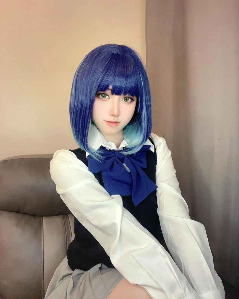 Hình trang phục học đường phong cách cosplay Kurokawa