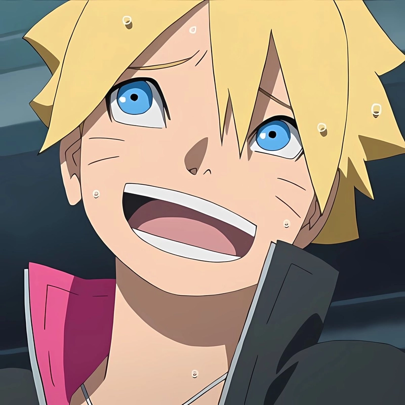 Khoảnh khắc boruto đáng yêu khi cười nhẹ anime