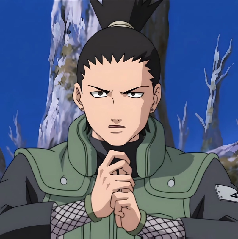 Khung cảnh Shikamaru với nét mặt suy tư rõ nét