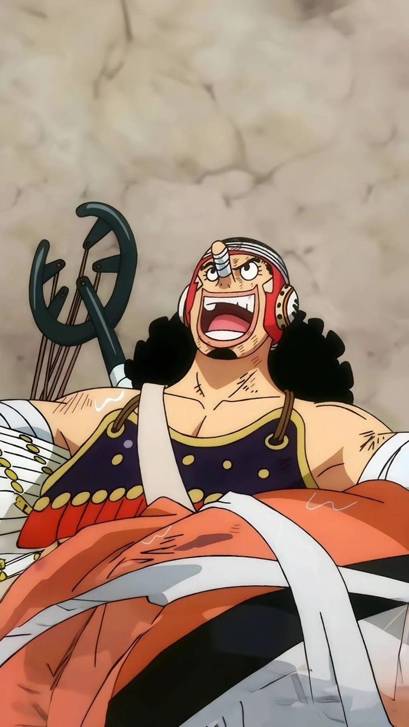 Khung cảnh Usopp với biểu cảm vui vẻ rõ nét