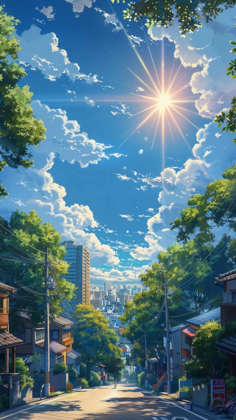 Khung cảnh trời đêm đầy sao sáng anime bầu trời