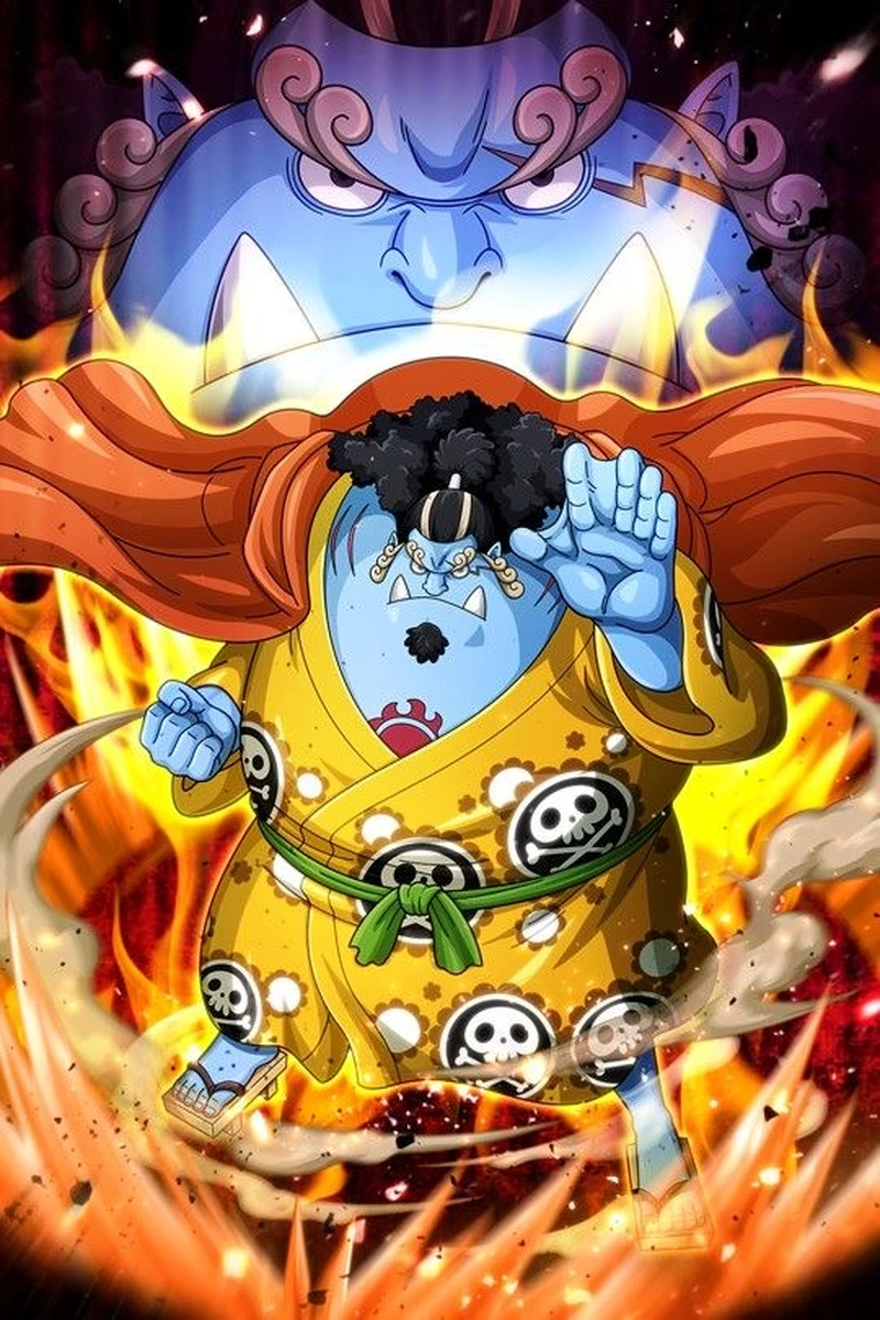 Khung hình Jinbe anime với chi tiết cơ thể rõ nét