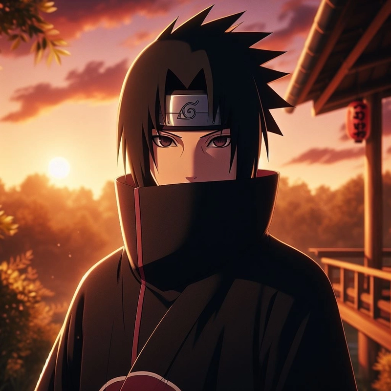 Khung hình Sasuke ngầu với ngoại hình mạnh mẽ