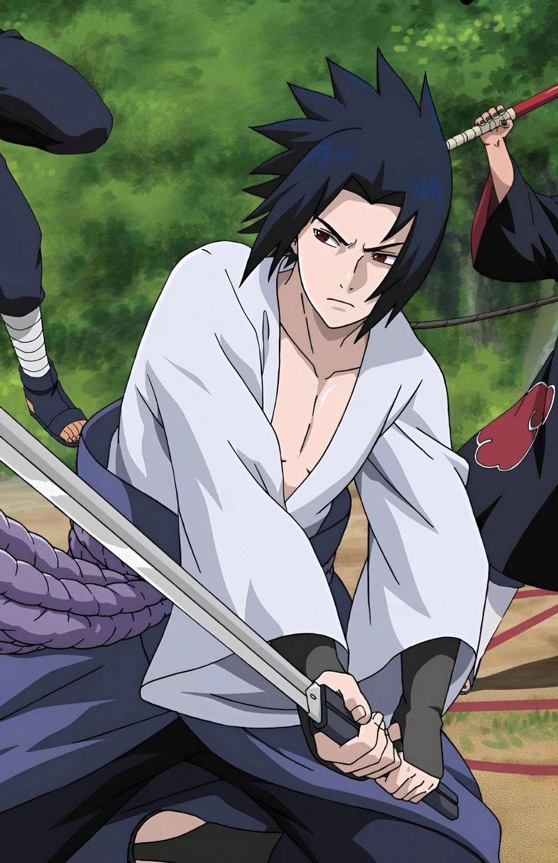 Khung hình Sasuke ngầu với vẻ ngoài cuốn hút