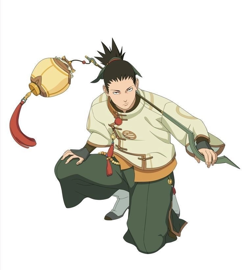 Khung hình Shikamaru cùng kiểu tóc buộc cao đặc trưng