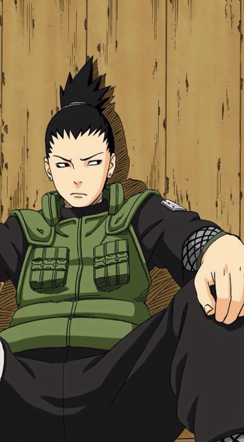 Khung hình Shikamaru với tư thế đặc trưng rõ ràng