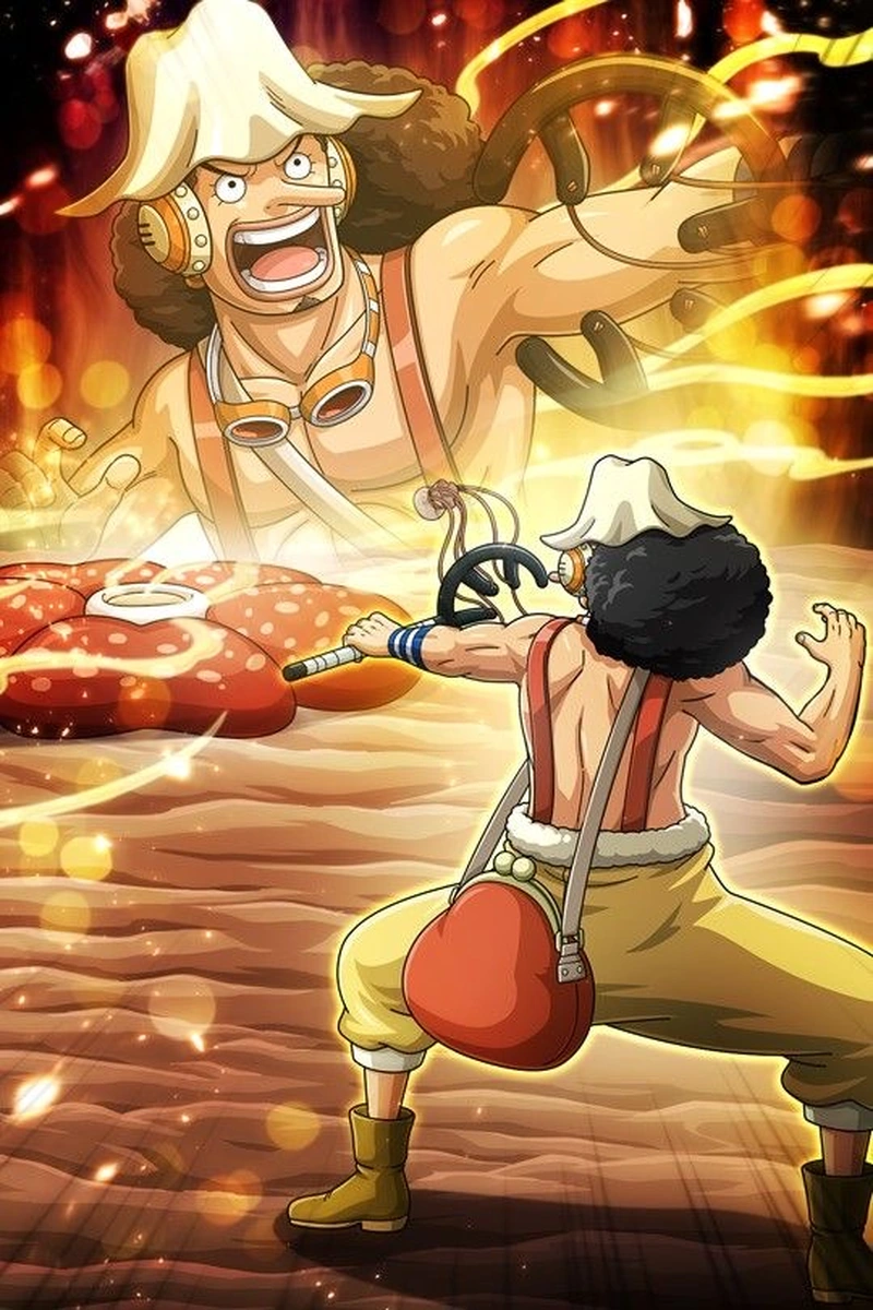 Khung hình Usopp với biểu cảm hài hước quen thuộc
