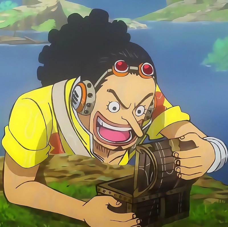 Khung hình Usopp với thần thái tự tin rõ ràng