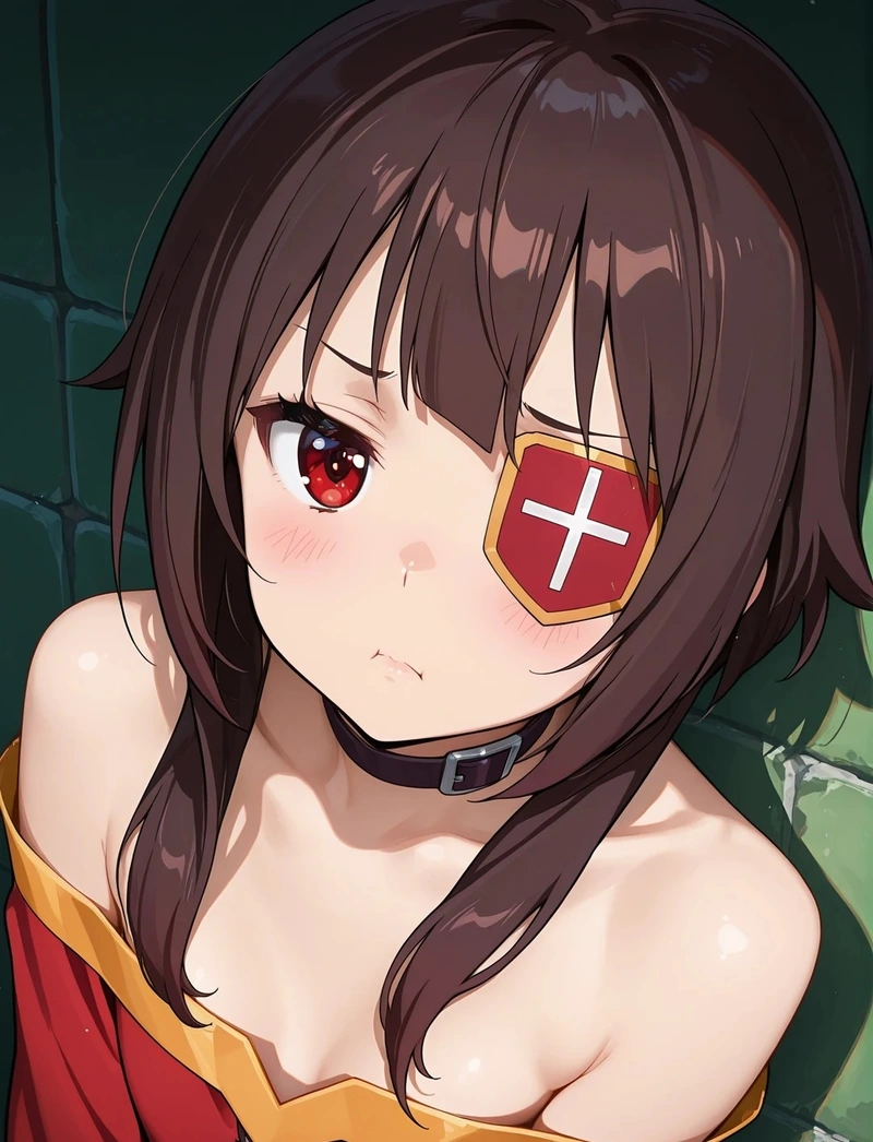Nhân vật Megumin nổi bật nhờ gương mặt ngây thơ