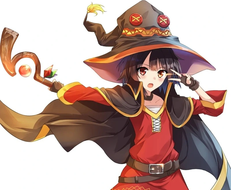 Nhân vật anime với phong cách phép thuật vui nhộn