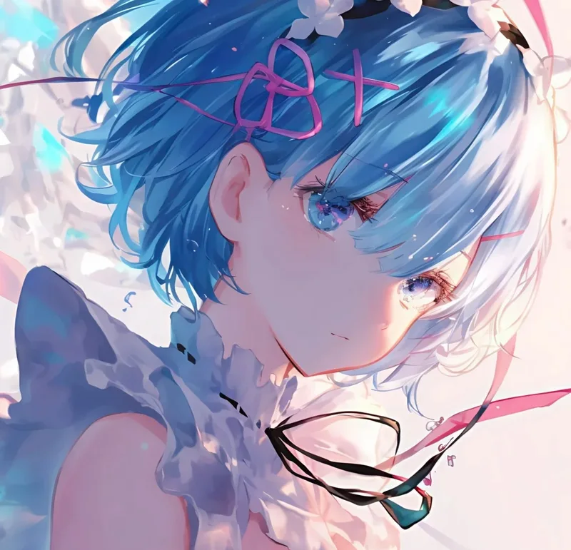 Nhân vật rem mang phong cách hầu gái nổi bật trong anime