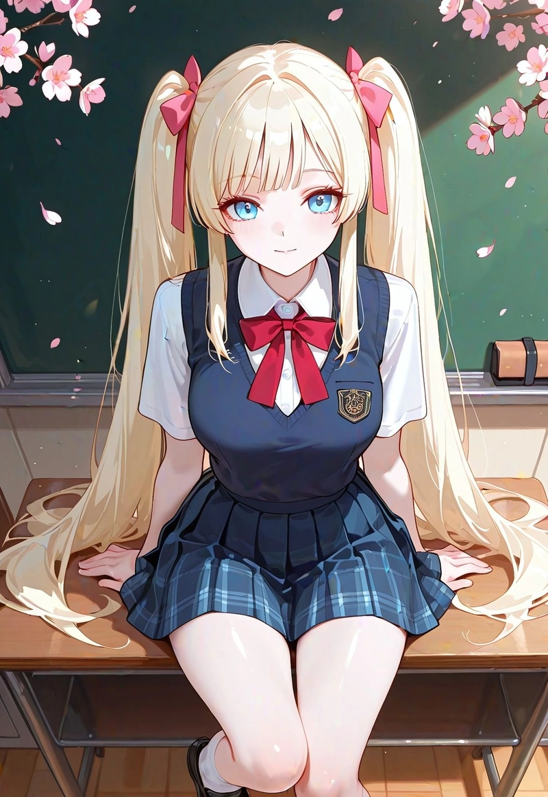 Nữ học sinh anime dễ thương nhất trong ảnh