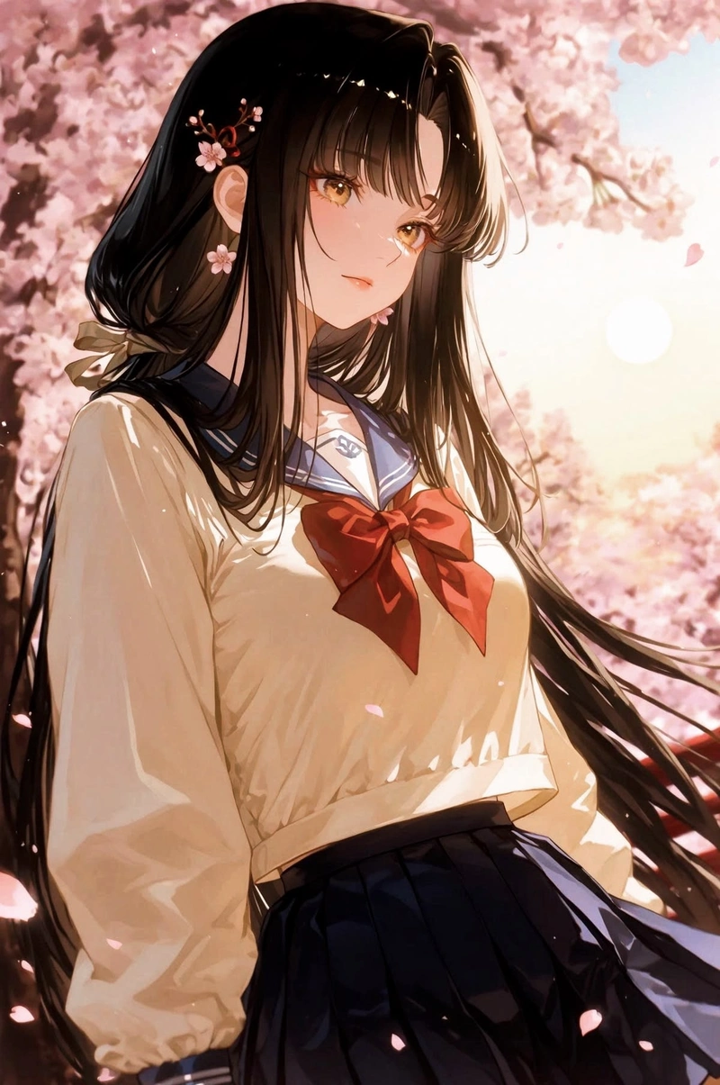Nữ học sinh anime trong sáng thuần khiết