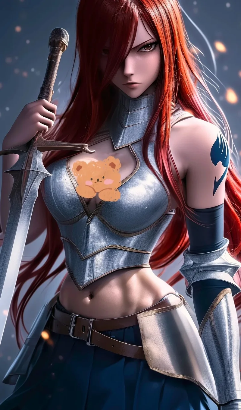 Phong cách anime erza với màu sắc hài hòa cuốn hút