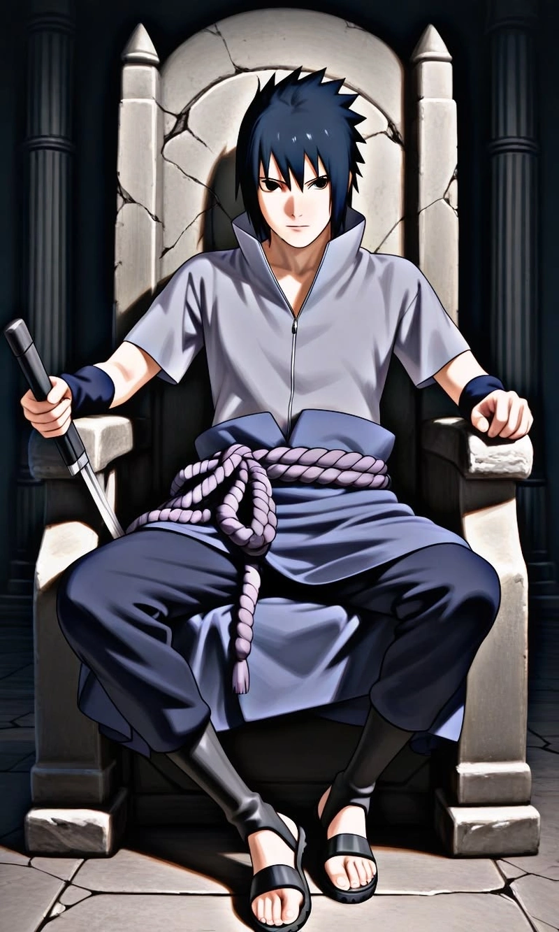 Tạo hình Sasuke ngầu cùng ánh mắt sắc bén