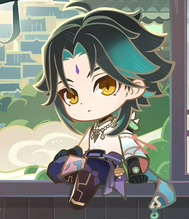 Tạo hình nhân vật anime lạnh lùng Xiao
