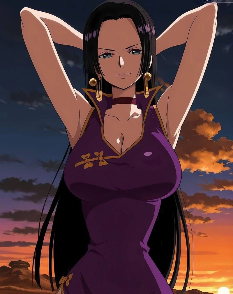 Tạo hình quyến rũ đặc trưng ảnh Boa Hancock anime