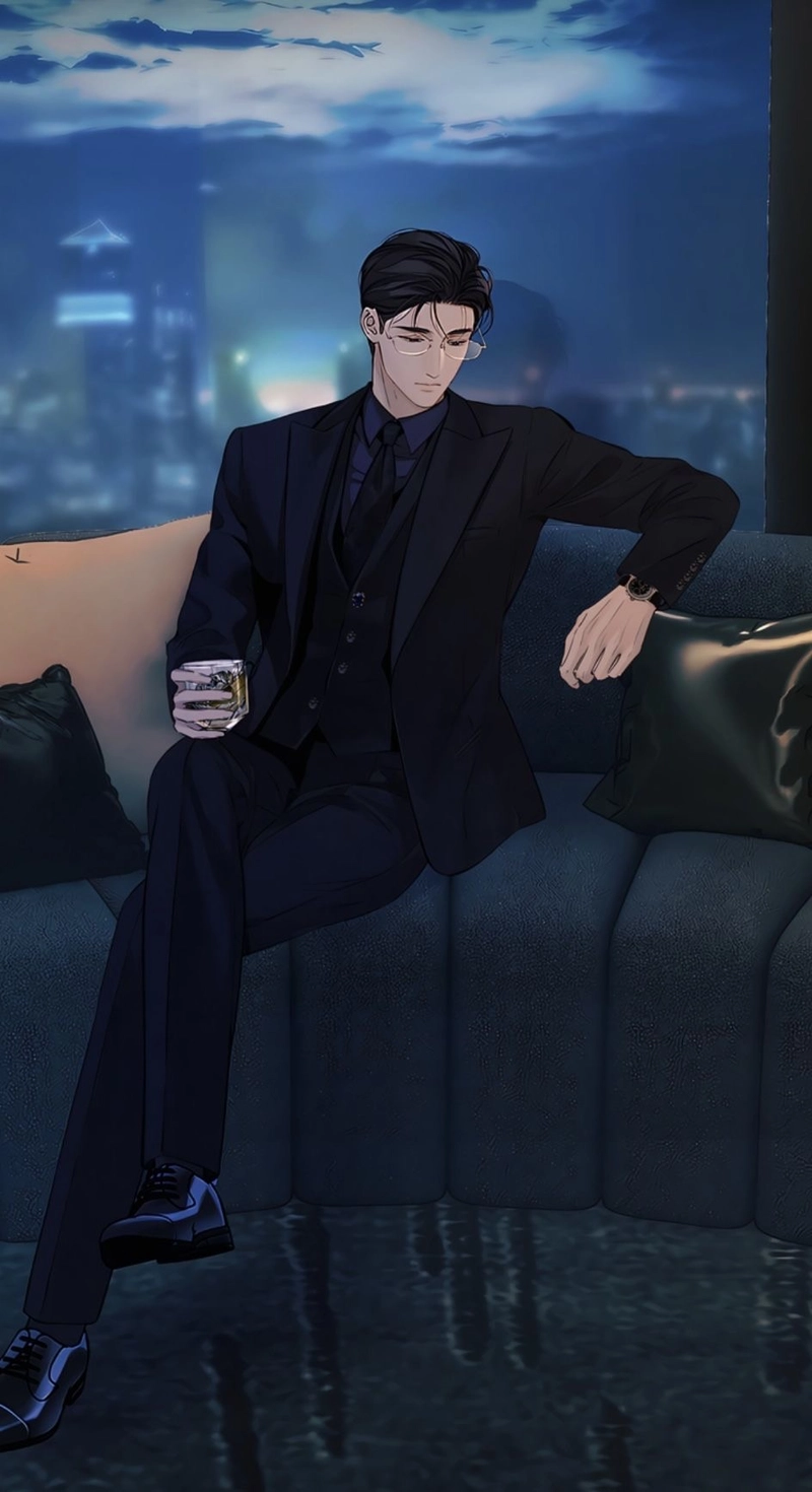 Tạo hình tổng tài anime với mái tóc gọn gàng