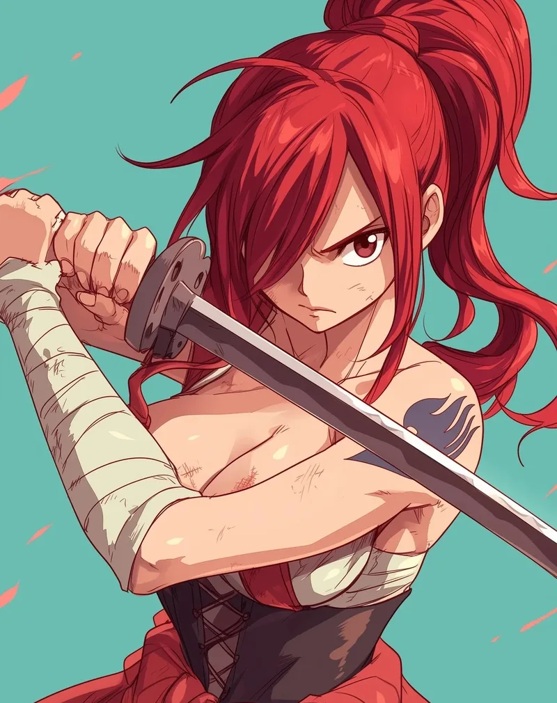 Xem ảnh erza anime với tạo hình đẹp mắt cuốn hút