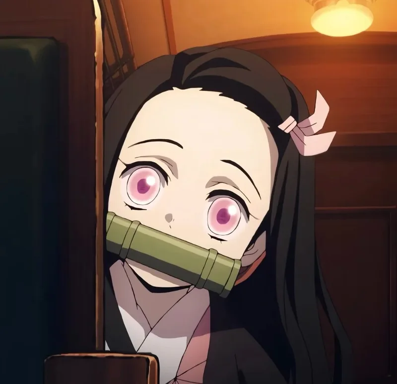 Xem ảnh nezuko anime với biểu cảm đáng yêu cuốn hút