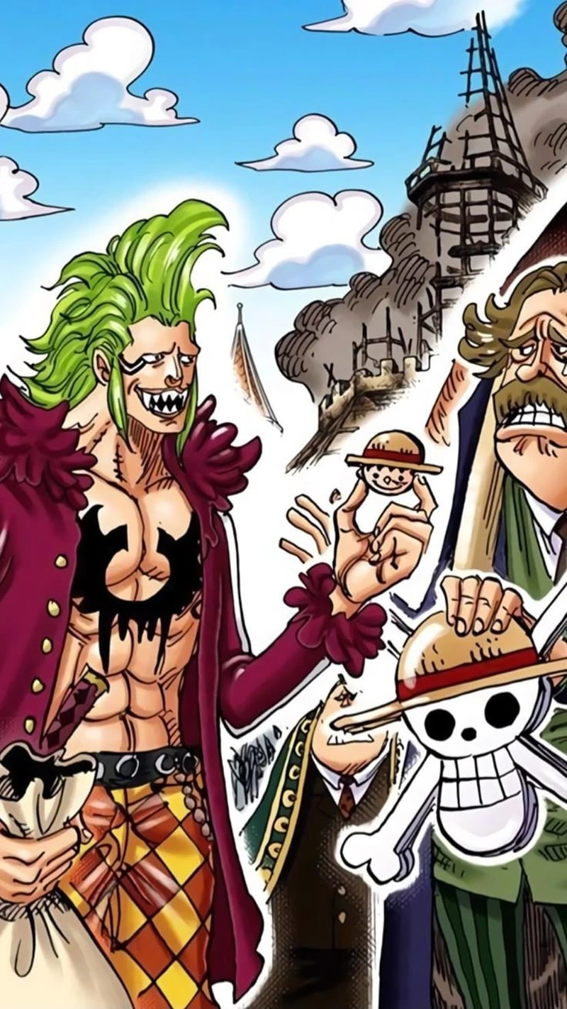 Ảnh Bartolomeo trong One Piece với mái tóc xanh