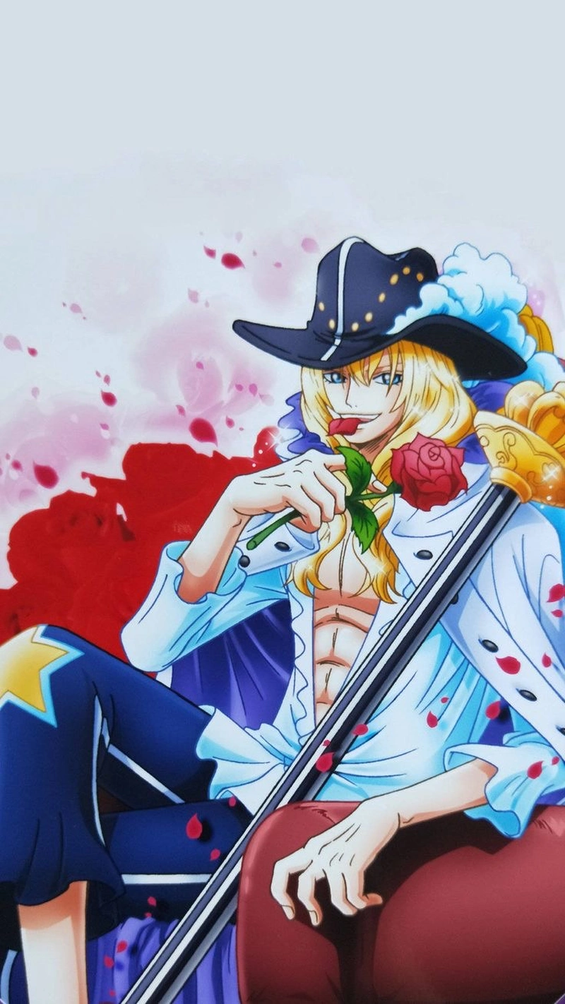 Ảnh Cavendish trong One Piece ánh mắt lạnh lùng