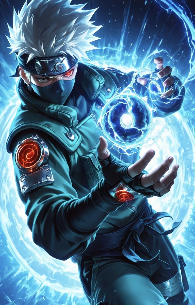 Ảnh Kakashi ngầu trong khoảnh khắc hành động đẹp mắt