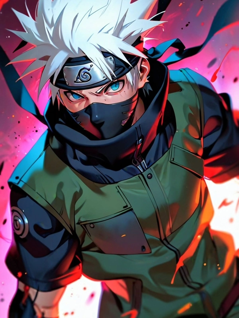 Ảnh Kakashi ngầu với ánh nhìn sắc lạnh cuốn hút