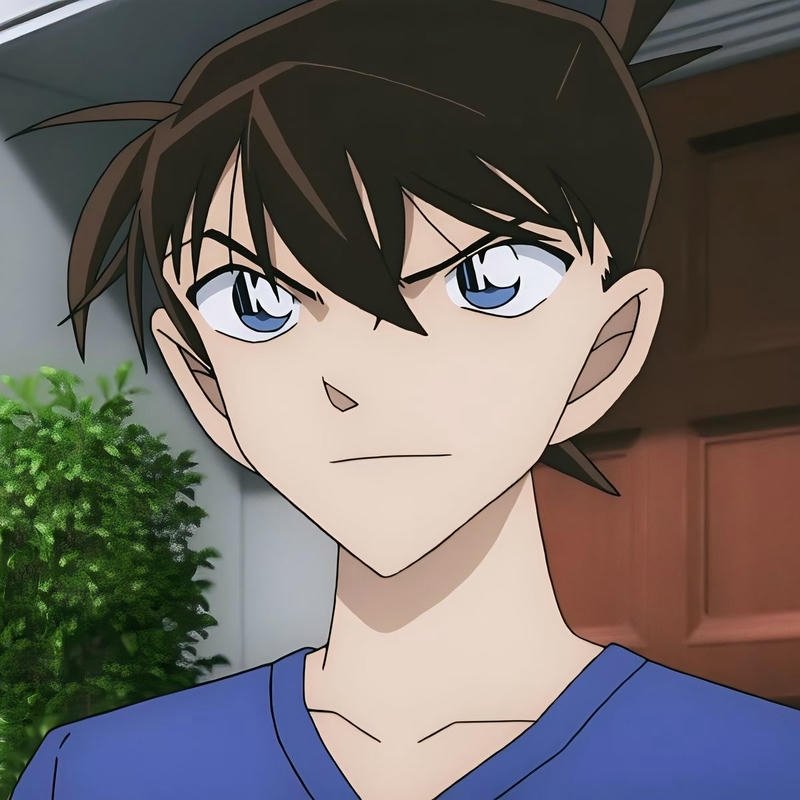 Ảnh Kudo Shinichi anime trong khoảnh khắc điều tra hấp dẫn