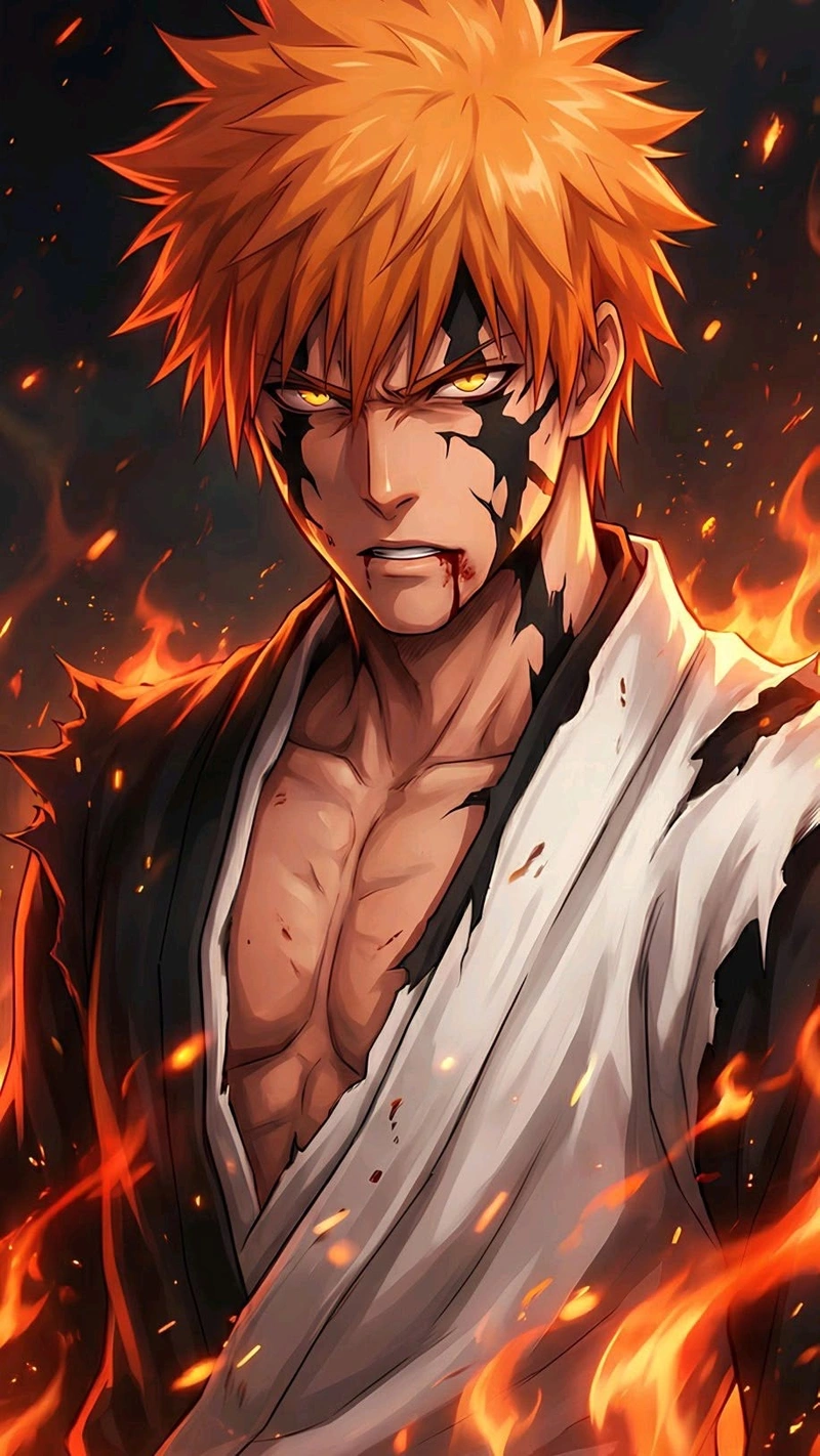 Ảnh Kurosaki Ichigo cùng thần thái chiến đấu nổi bật